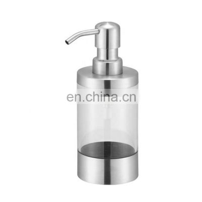 OEM ODM Bathroom Accessories Stainless Steel Pump Liquid Soap Plastic Bottles For Dishwashing Liquid Wholesale