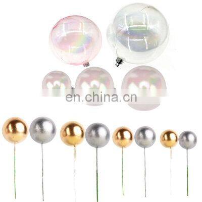 6 Pcs/Set Cake Topper Christmas Decoration Ins Ball Plug-in for Baking Birthday Dress Up Dessert Festival Cake Topper