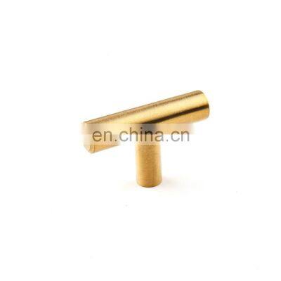 Unique design T shape brass cabinet handles stainless pull handle