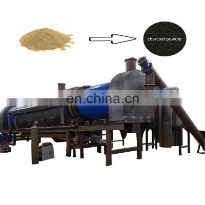 Rotary Type Bamboo Powder Carbonization Stove Cotton Stalk Chips Carbonizing Kiln Bio char Charcoal Making Machine