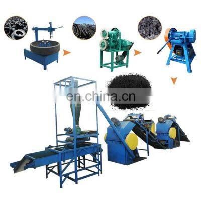 waste tire stripping machine rubber granules making line rubber powder machine