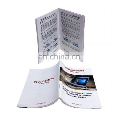 Free Samples User Guides Manuals Matte Finished Instruction Folded Manual paper card book advertising paper colourful printing