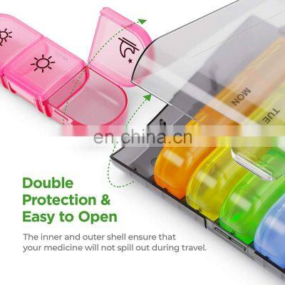 21 Grids Pill Box 7 Days Medicine Box Weekly Pill Case Medicine Tablet Dispenser Organizer Splitters Storage Organizer Container photo-5