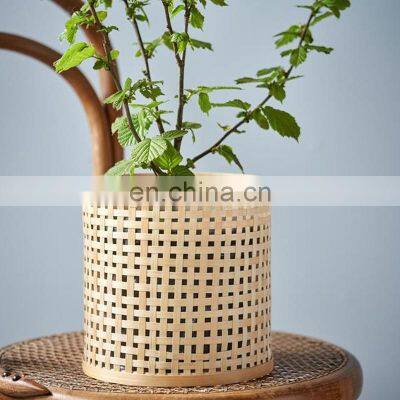 Hot Sale Woven Bamboo Planter Pot Best Price Small Flower Plant Holder Wholesale Vietnam Supplier