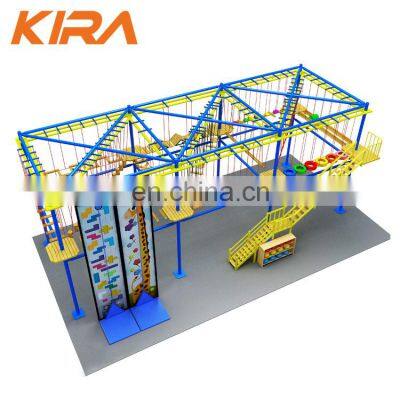 Indoor Obstacle Course Climbing Customized Rope Course Tower Fit For Team Building photo-5