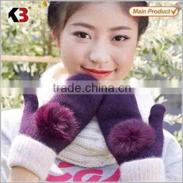 2015 High Quality disposable purple winter mittens for adults