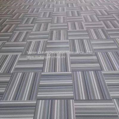 Carpet Pattern PVC Floor Tile Guangdong Factory Wholesale SPC Floor 4mm Plastic Floor Block Vinyl Base Brick