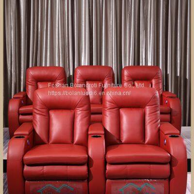 Private home theater sofa and chair combination space capsule electric movie hall audio-visual room villa leather sofa