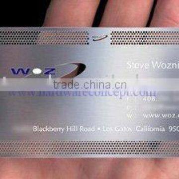 silver metal vip card