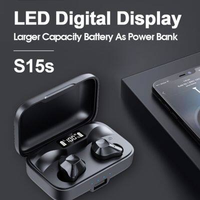 S15 Ture Wireless Headsets 5.0 TWS Earbuds LED Display Earphones With Microphone For Phone photo-6