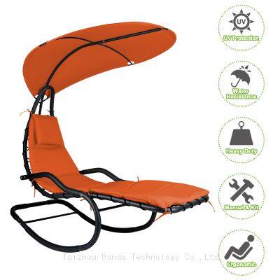 Indoor/Outdoor Orange Color Sun Lounger Hammock Rocking Chair Leisure Swing Hanging Chair photo-2