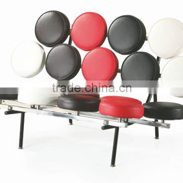 Replica hot sale high quality famous design leather Marshmallow Sofa for public places with steel frame