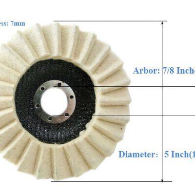 Wool Felt Flap Polishing Disc, Wool Polishing Wheel Disc Buffing Pad, Premium Felt Polishing Pads for Metal, Marble Stone, Furniture Car Wax photo-2