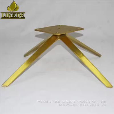 New Swivel Stainless Steel Sofa Base Legs Brushed Titanium Gold Chair Base With Electro-Plating for Apartments photo-2