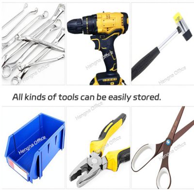 Rolling Tool Cart With Drawers for Automotive Repair Workshops|Pegboard Tool Cabinet-Blue & White photo-2