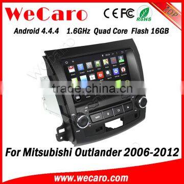 Wecaro 8" Android 4.4.4 car multimedia system in dash for mitsubishi outlander android car dvd android bluetooth 2006-2012