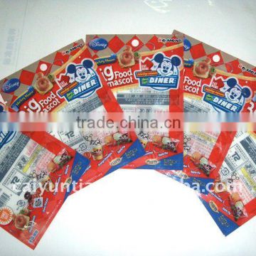 aluminium foil card soft plastic package bag with zipper for electric product