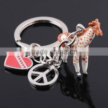 Simulation animal keychain manufacturers price giraffe keychain