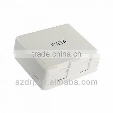 cat5e double ports surface mount plastic electrical boxes