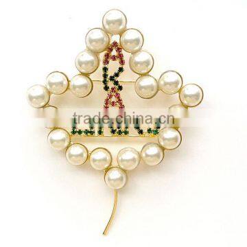 AKA Sorority Ivy leaf links Jewelry Lapel Pin