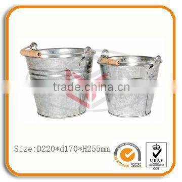 ice tin bucket(with wood handle)