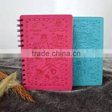 wholesale Promotion Gift Item sprial bound leather journal diary notebook cover