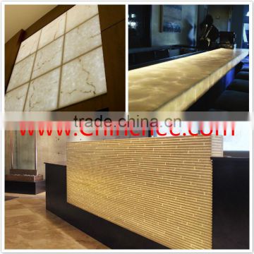 Backlit Light Translucent Prefabricated Bar Countertop