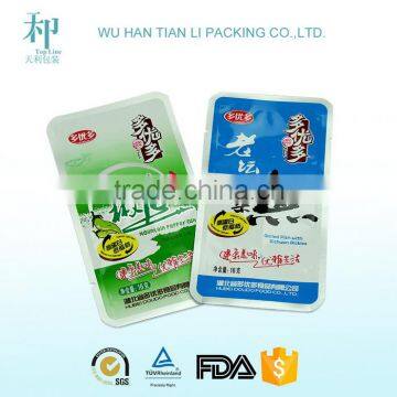 custom logo printed resealable aluminum foil packaging bag