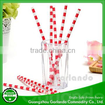 decorative striped paper straws for drinking