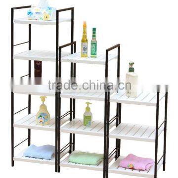 Hot Sell 5 Tiers Metal Iron Leg Conner Shelf