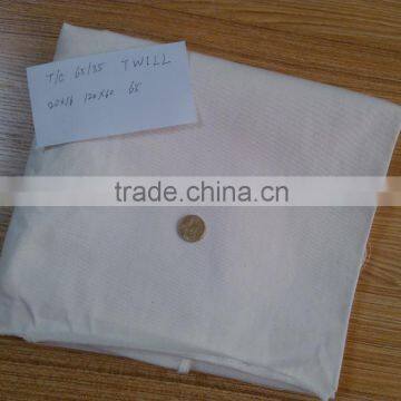 T/C 65/35 TWILL 20*16 120*60 63" fabric supplier