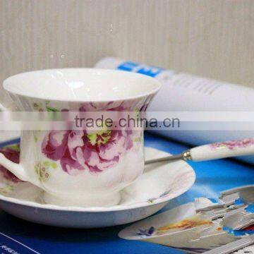 Unique Lovely Design High-grade Romantic handpainting ceramic coffee cups set