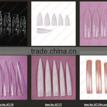 White/Nature Stiletto Square beauty nail tips- NT-80                        
                                                Quality Choice