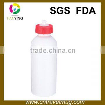 White Aluminum Sport Water Bottle With Red Sip Lid