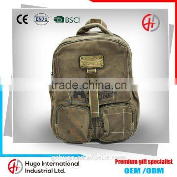 New Fashion Harajuku Style High Quality Unisex Big Canvas Travel Zipper Backpack military backpack From Guangzhou