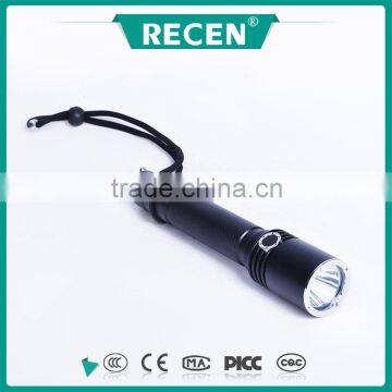 long range alloy lithium batteries 3W long beam led rechargeable flashlight