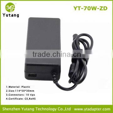 70w ac dc automatic ac universal notebook adaptors usb laptop charger adapter