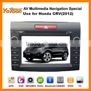 Car DVD GPS Player for CRV(2012),HD/PIP/11 languages USB/SD/BT/IPOD/AV-in/AUX/ back view/car logo/wallpaper