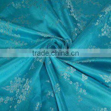 Chinese brocade with wintersweet flower pattern