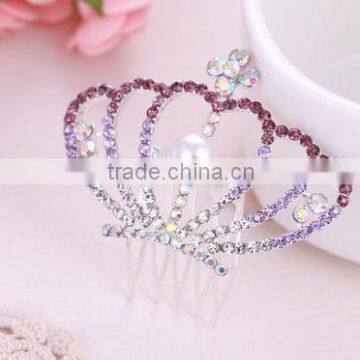 elegant crystal magic personalized hair combs