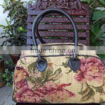 Glazed Cotton Kantha Shopping Bag