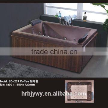 Double Deluxe Massage Bathtub Brown SD-237