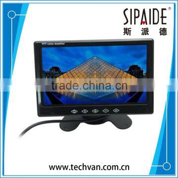 SPD72 7 Inch Color TFT LCD Widescreen Touch Button Car Rearview Monitor 7'' Parking Reverse Rear view Monitor 2CH Video In