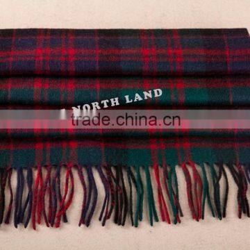 Wool Cashmere Scottish Tartan Scarf