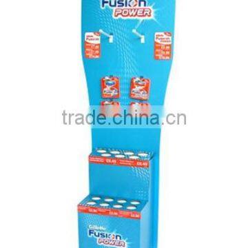 POS Corrugated Paper Floor Displays for Supermarket Hook Floor Display Rack