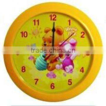 cartoon desk & wall dual purpose analog alarm clock