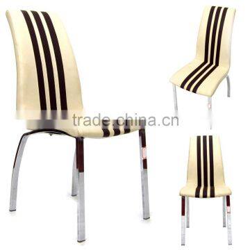 modern appearance metal chrome leg dining chair