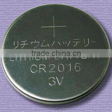 high capacity button cell battery /cr2016 button coin cell battery