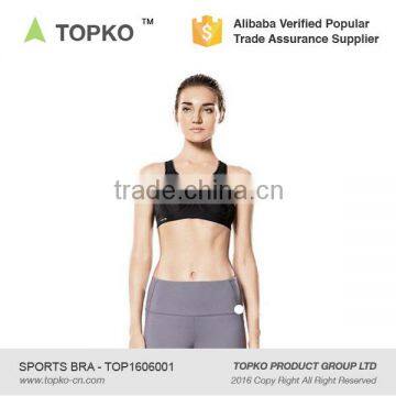 TOPKO Women breathable Yoga Fitness Stretch Workout Tank Top Seamless Racerback Padded Yoga Sports Bra