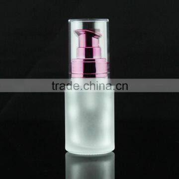 30ml frosted bottle with red pump guangzhou supplier